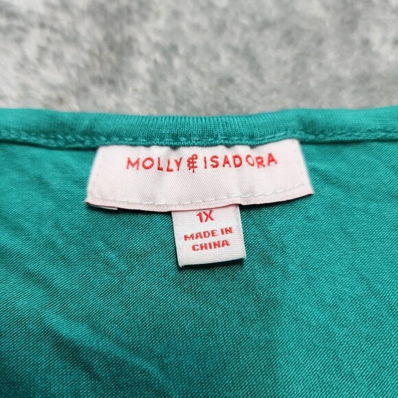 NWT Molly & Isadora Women's Green Top Size 1X - Picture 3 of 10